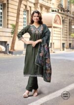 MITTOO Aarzoo festive wear suit set with Chanderi printed dupatta