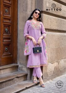 MITTOO Aarzoo designer dress material with premium weaving fabric
