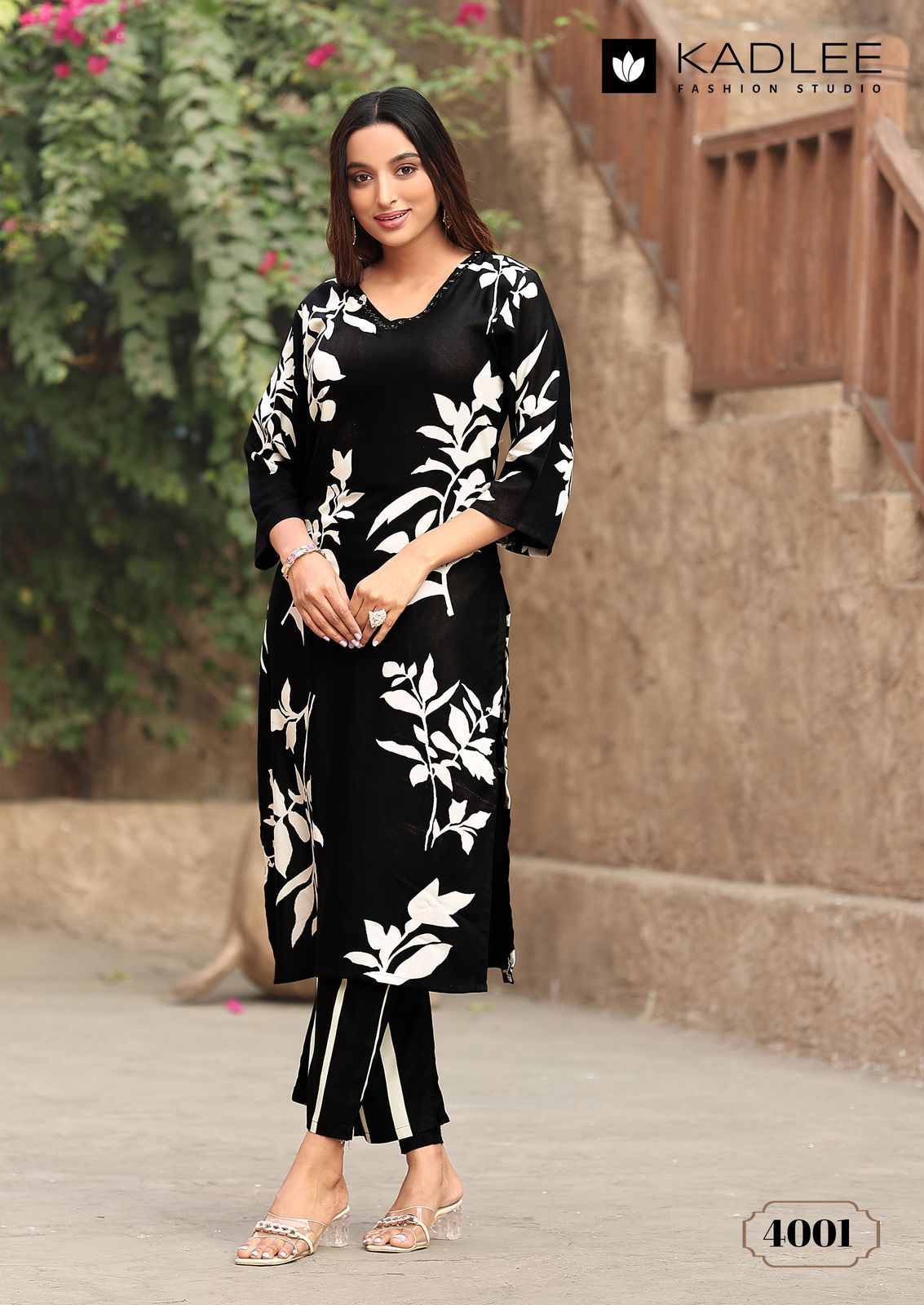 Premium KADLEE Rangoli Rayon Print Kurti Set for Women Premium KADLEE Rangoli Rayon Print Kurti Set for Women