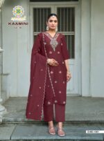 Elegant women's ethnic wear kurti pant dupatta set by Passion Tree Kaamini Vol-1.