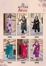 MITTOO Aarzoo viscose weaving designer suit with thread and handwork
