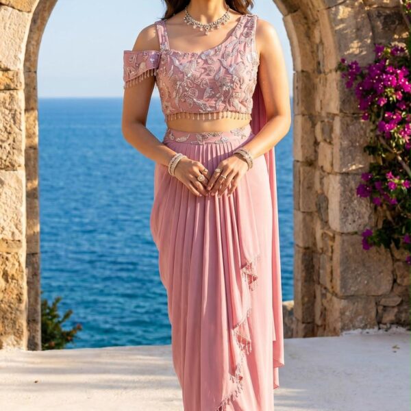 Mrudangi Aalia Bhatt Ready To Wear Blouse & Skirt (2 PCS) – Premium Lycra Collection