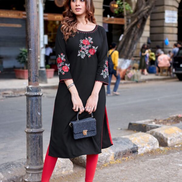 Kadlee Ladlee Vol 3 Heavy Rayon Thread Work Kurti
