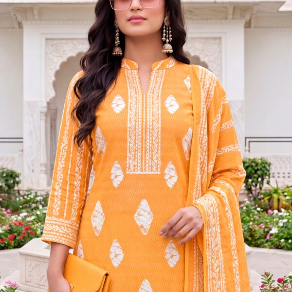 Bipson Thar 3903 Premium Cotton Handwork Suit Set