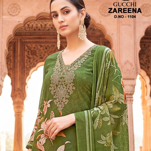 Gucchi Zareena 1104 Premium Viscose Muslin Digital Print Suit Set