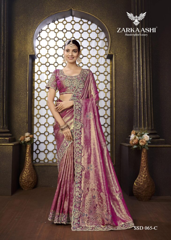 Luxury Wedding Banarasi Jacquard Silk Saree for Women