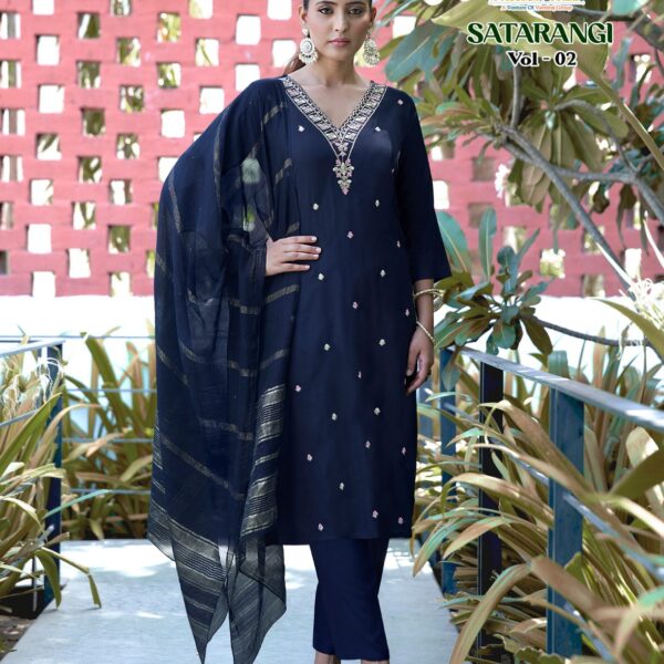 PASSION TREE Satarangi Vol 2 Heavy Rayon 3 Piece Kurti Set Wholesale | The OM Dresses