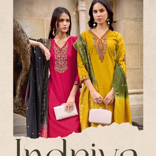 KADLEE Indriya Vol-1 Designer Heavy Rayon 3 Piece Suit Set | Thread & Handwork