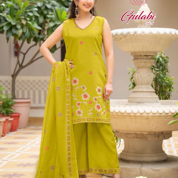 Radhika Lifestyle Gulabi Vol 1 Top With Palazzo & Dupatta | Handwork Wholesale Ethnic Wear