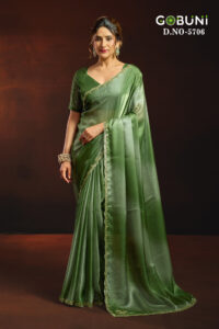 Gobuni Sudha magenta premium party wear saree with embellished border