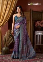 Elegant designer printed saree for festive wear and special occasions