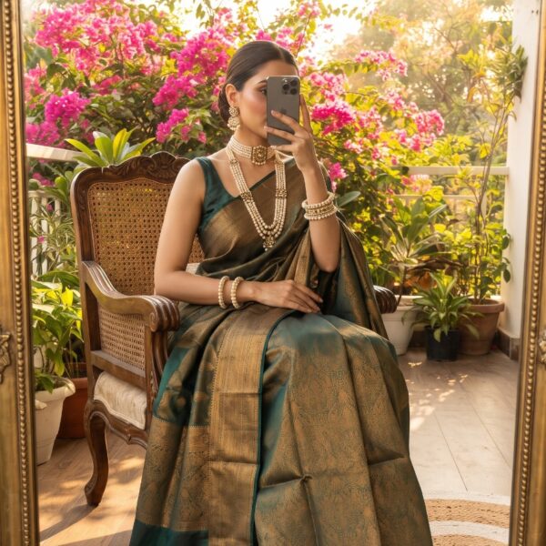 Raal Silk Pure Viscose Dolla Silk Saree with Zari Jacquard Woven Border