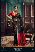 Black Paithani Saree with Red Designer Border