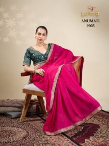 Suma Anumati premium embroidery border saree