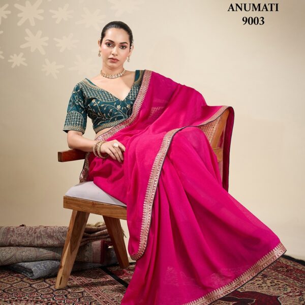 Suma Anumati premium embroidery border saree