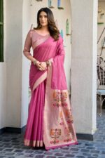 Surbhi cotton jacquard saree pallu design